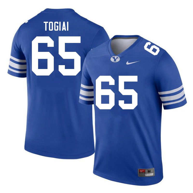 Men #65 Talin Togiai BYU Cougars College Football Jerseys Sale-Royal